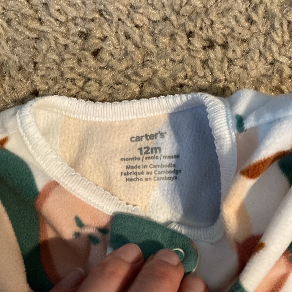 3/$10 Carter white with pears footed sleeper. In excellent condition. - Picture 5 of 6